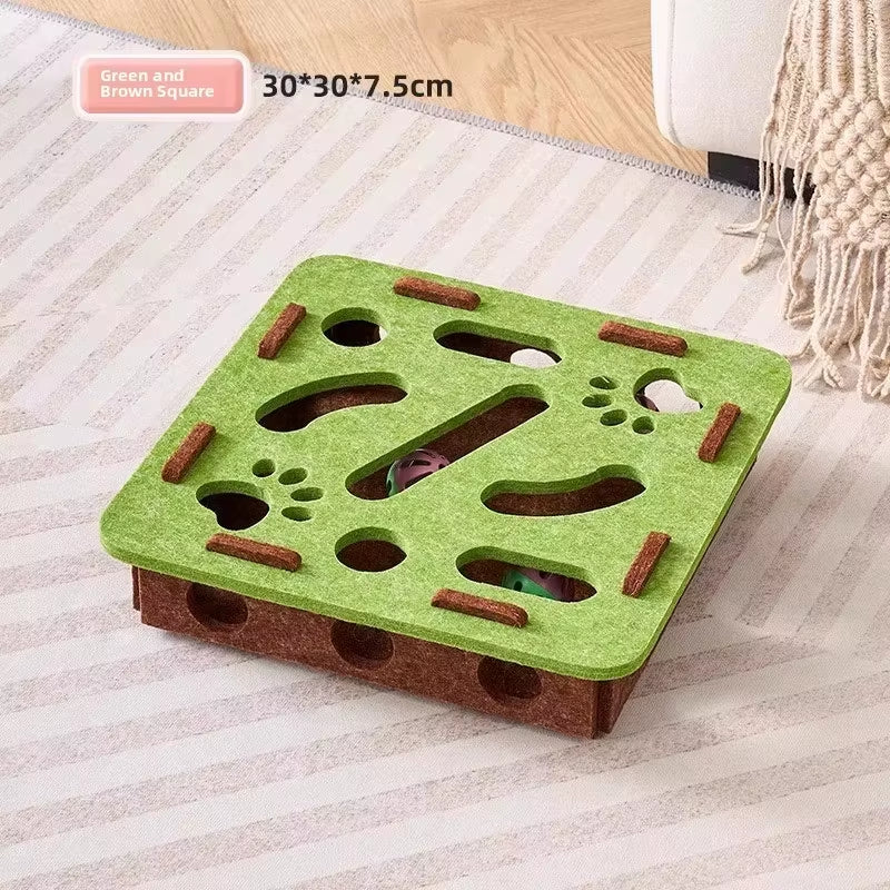 Felt Cat Exercise & Hunting Puzzle Toy