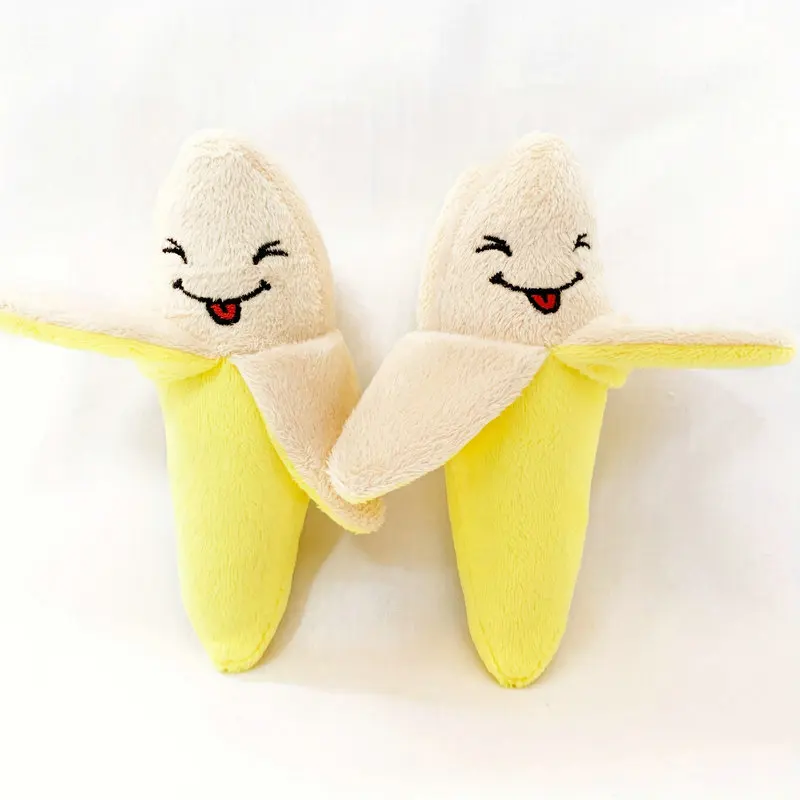 10-Piece Plush Fruit & Vegetable Dog Toy Bundle