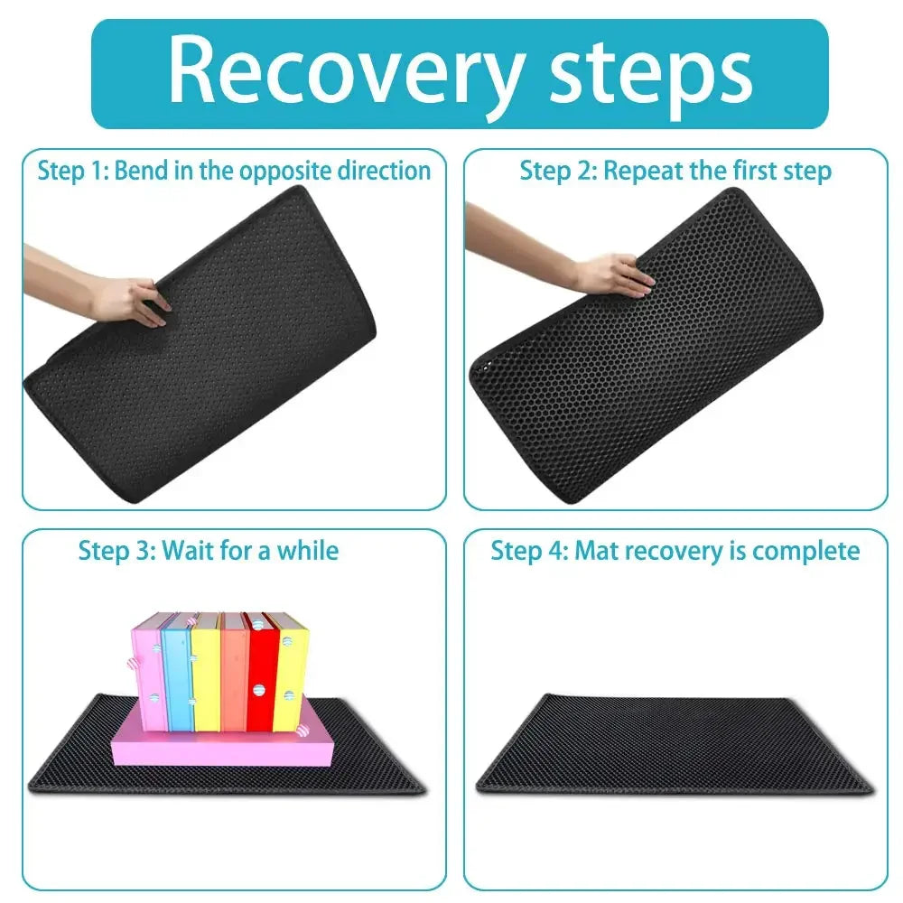 The Ultimate Litter Trapping Mat: Double-Layer Waterproof Protection for Cats