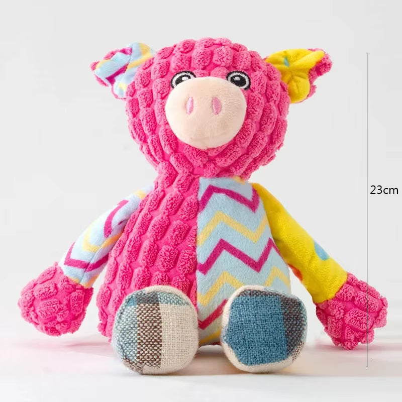 Durable Squeaky Dog Chew – Interactive Plush for Teeth Cleaning