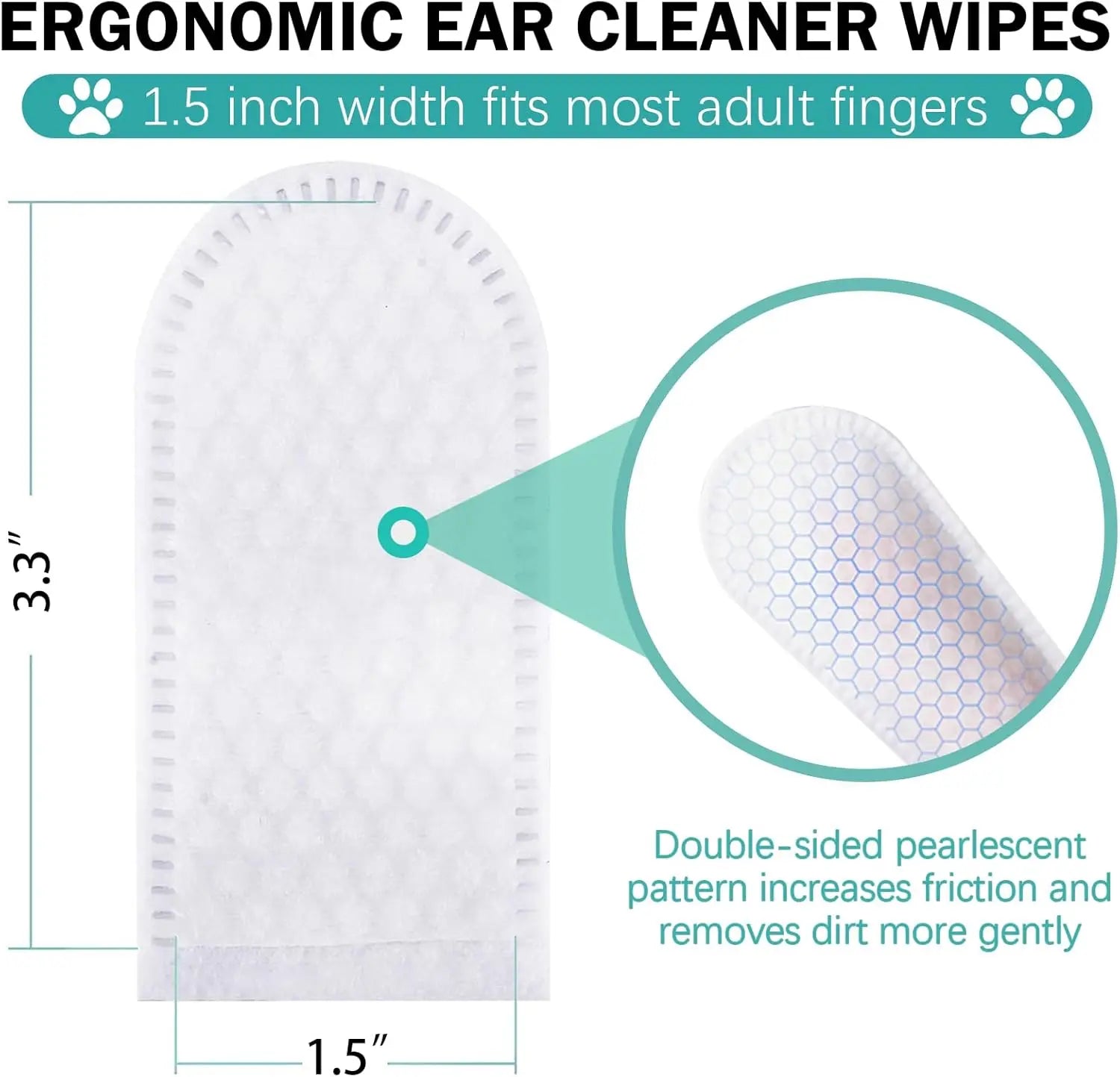 Deep Clean Pet Ear Finger Wipes
