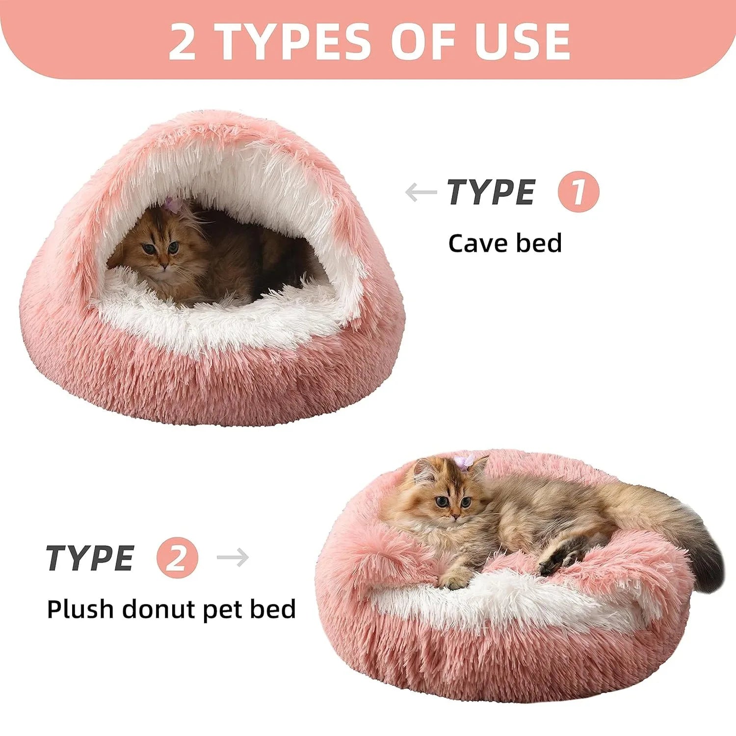2 in 1 Soft Plush Pet Bed