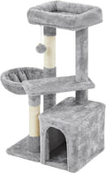 The Modern Minimalist: 34" Modern Cat Tower – Plush Condo, Perch & Nap Basket
