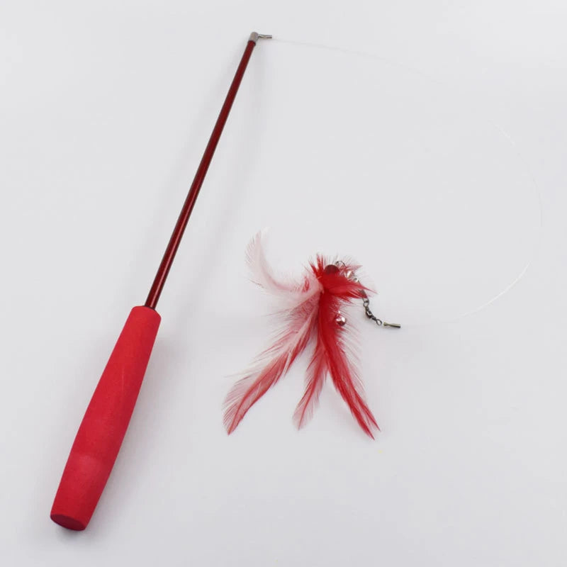3-Tier Telescopic Kitty Wand – Extendable Fishing Pole Toy for Active Play and Exercise