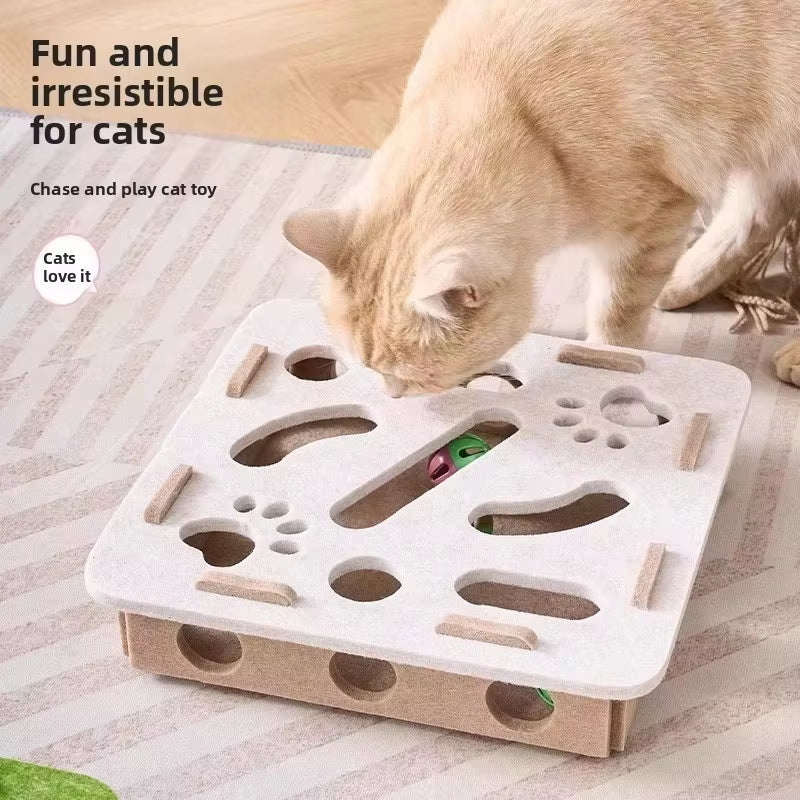 Felt Cat Exercise & Hunting Puzzle Toy
