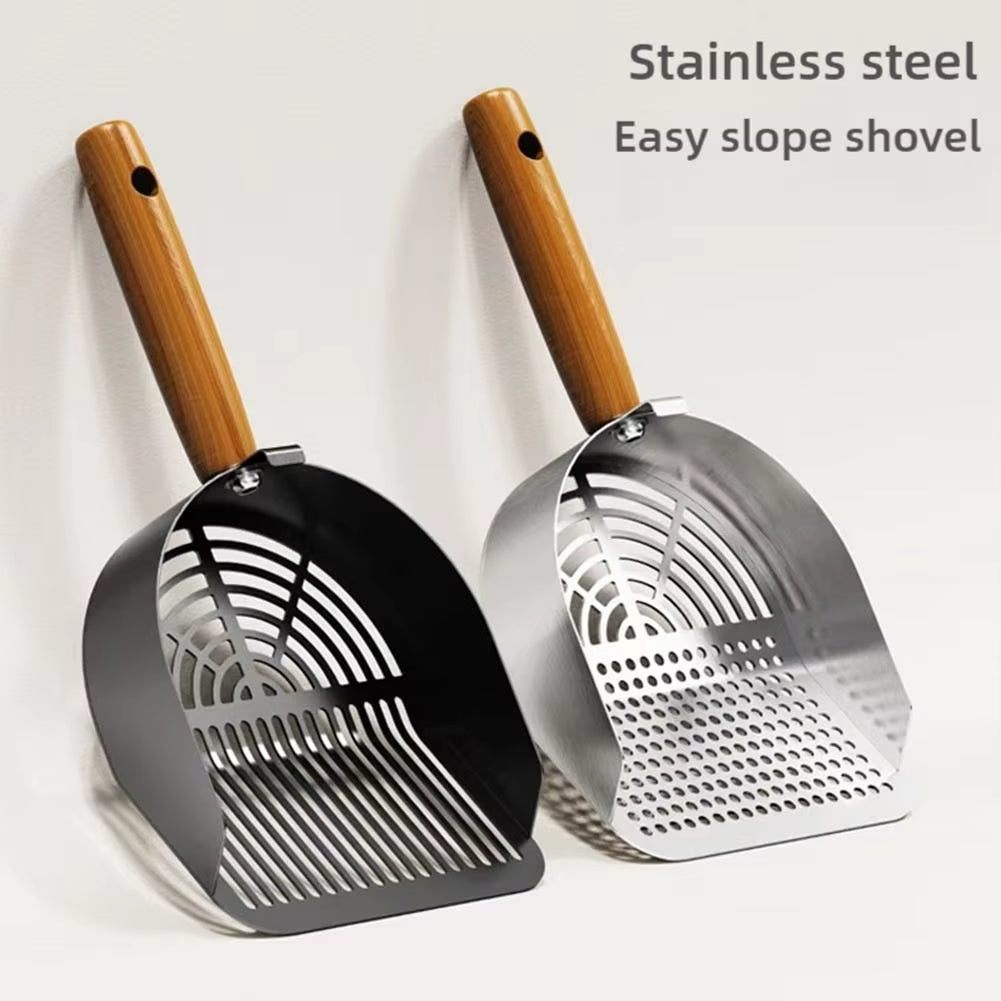 Professional Stainless Steel Sifter Shovel for All Litter Types