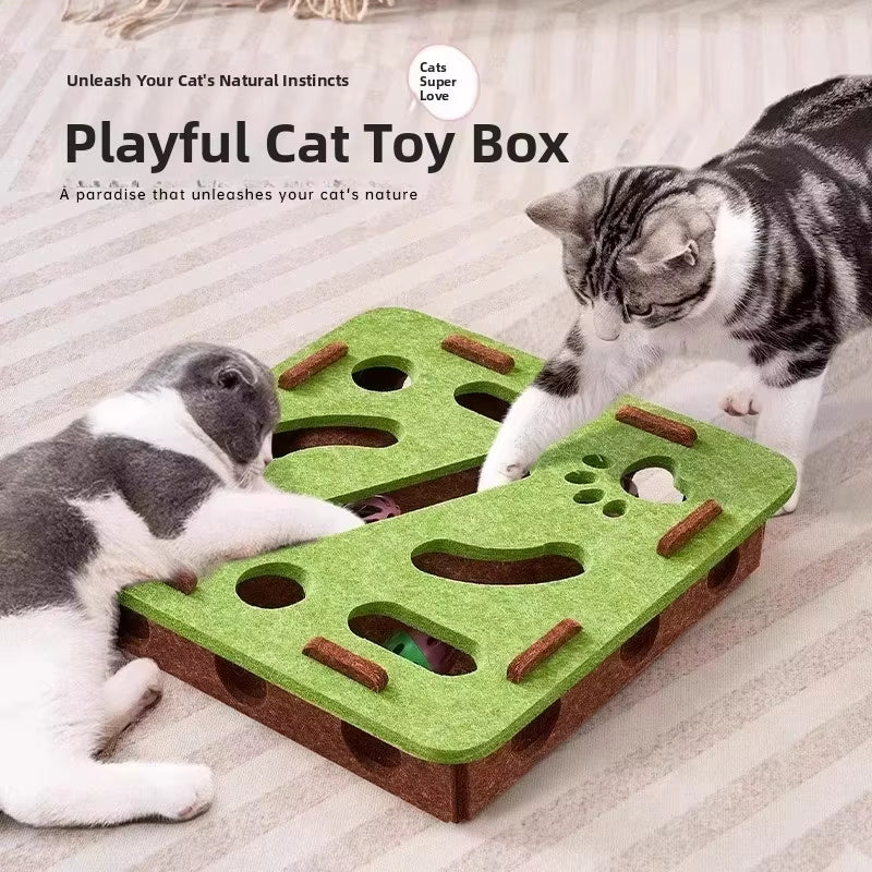 Felt Cat Exercise & Hunting Puzzle Toy