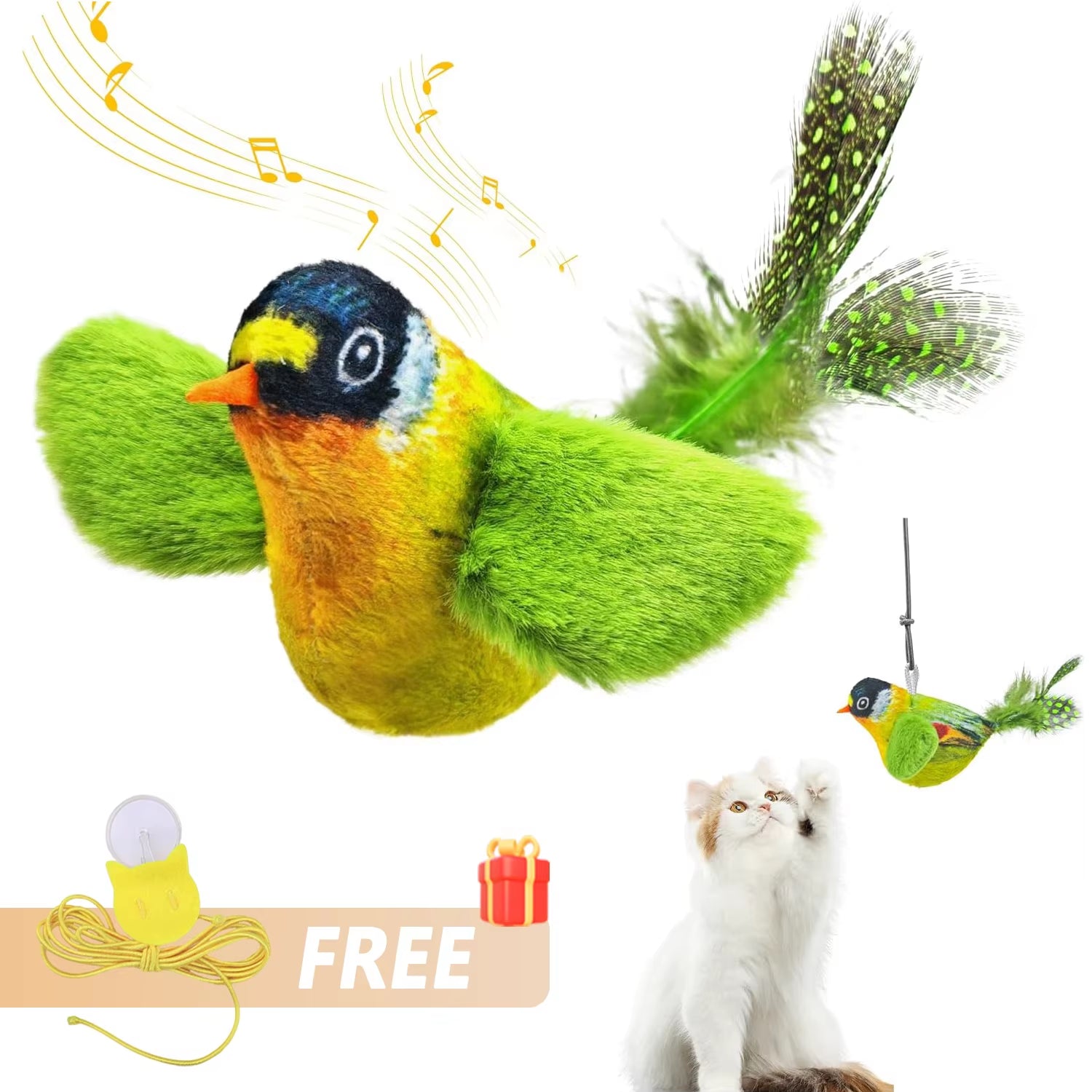 The Playful Predator: Interactive Hanging Bird Cat Toy