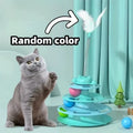 Interactive 3-Tier Cat Track & Feather Toy