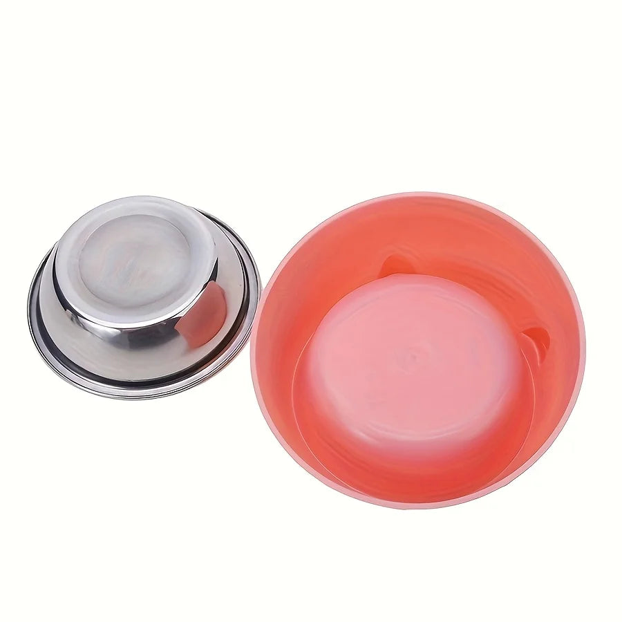 Elevated Tilted Stainless Steel Cat Food & Water Bowl