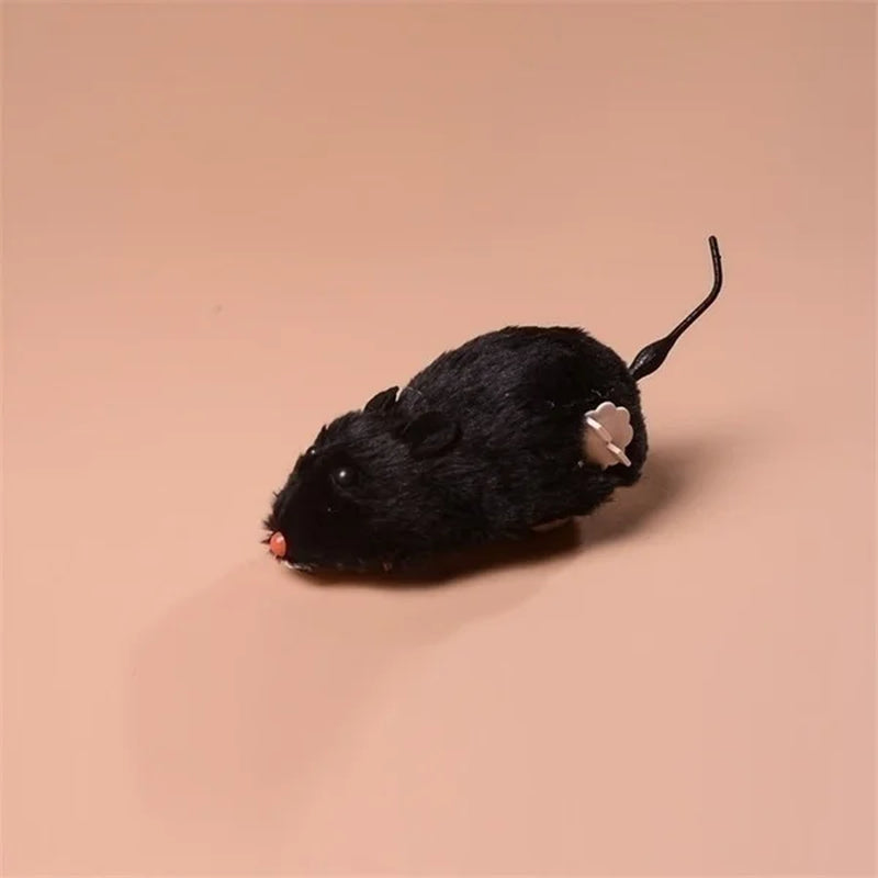 Lifelike Plush Running Mouse Toy
