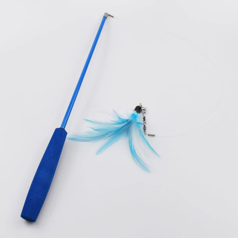 3-Tier Telescopic Kitty Wand – Extendable Fishing Pole Toy for Active Play and Exercise