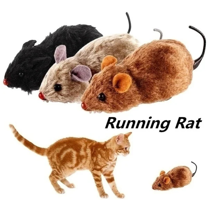 Lifelike Plush Running Mouse Toy