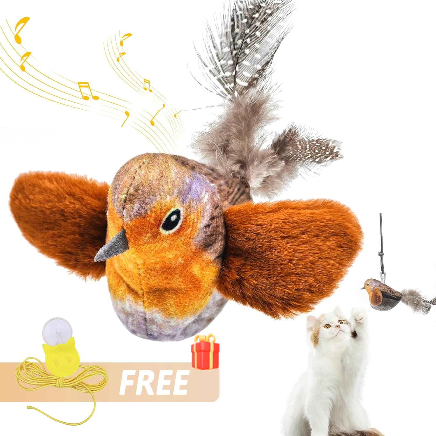 The Playful Predator: Interactive Hanging Bird Cat Toy