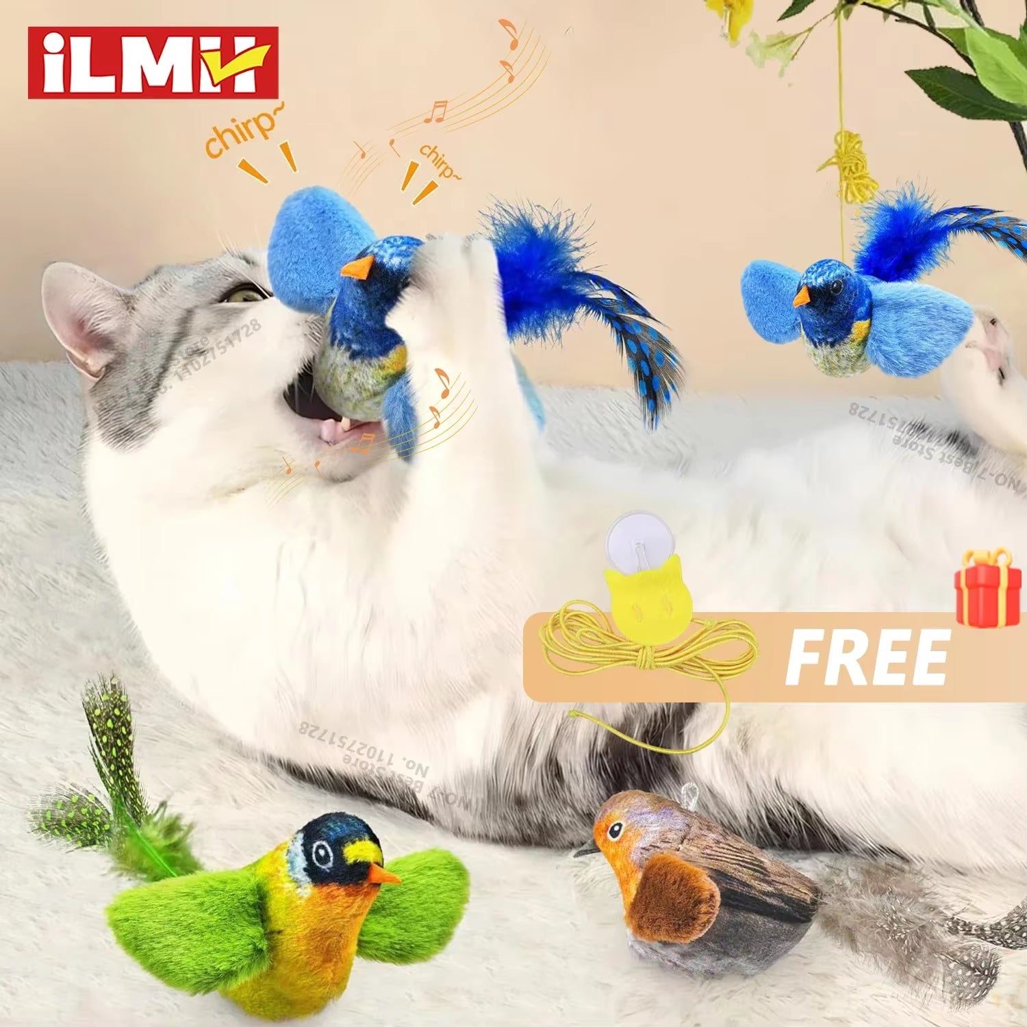 The Playful Predator: Interactive Hanging Bird Cat Toy