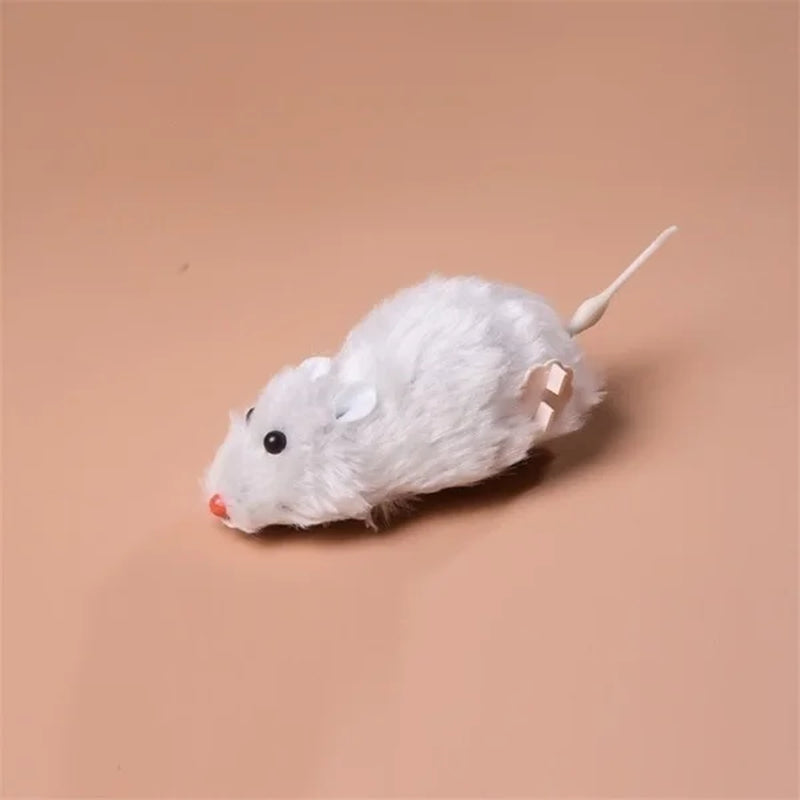 Lifelike Plush Running Mouse Toy