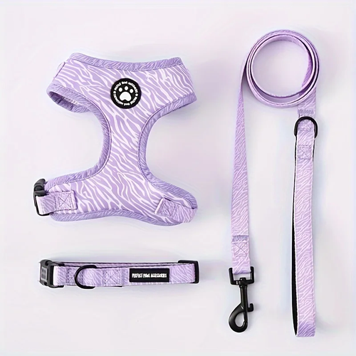 Breathable Knit Fabric Dog Harness & Leash Set - All-Season Vest