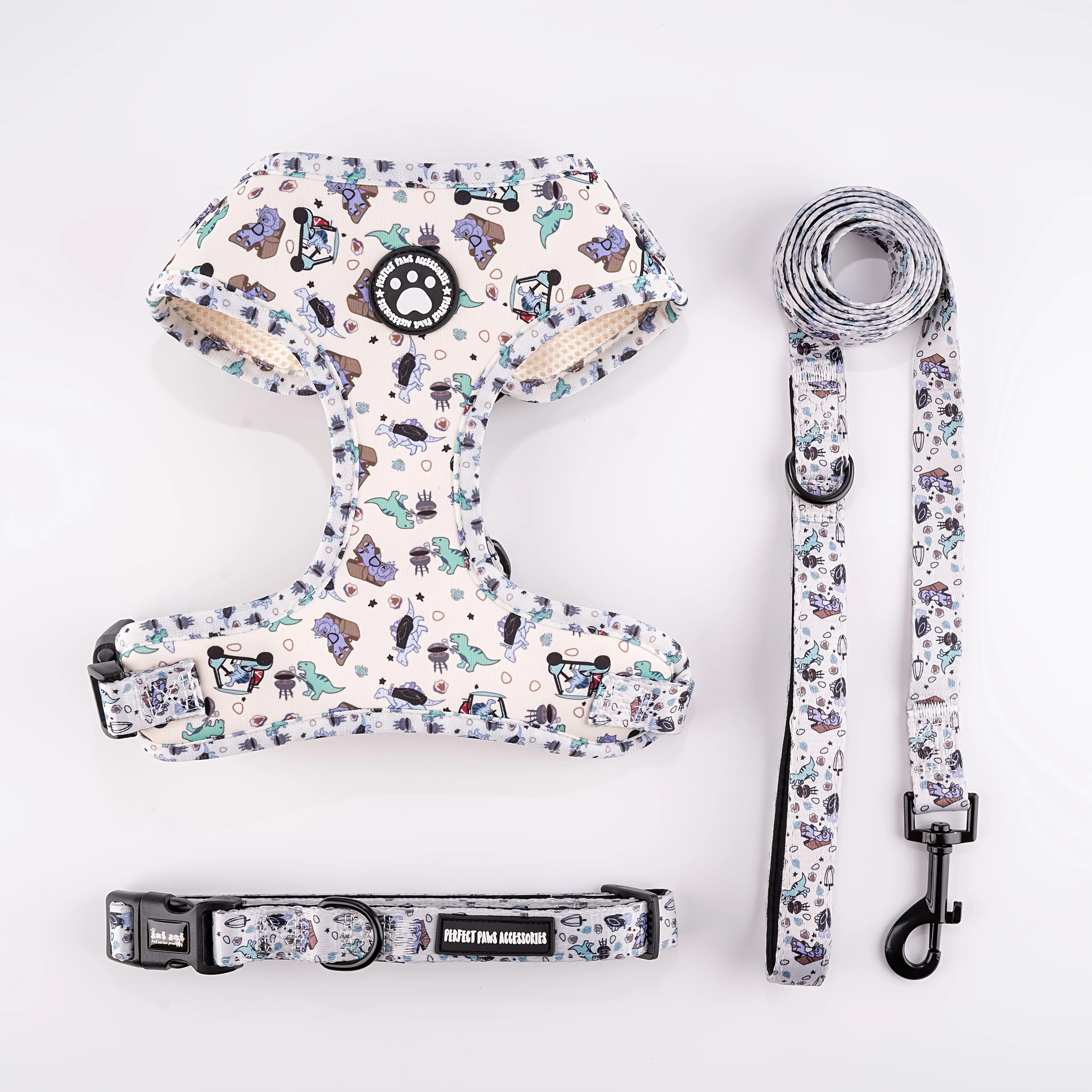 Breathable Knit Fabric Dog Harness & Leash Set - All-Season Vest