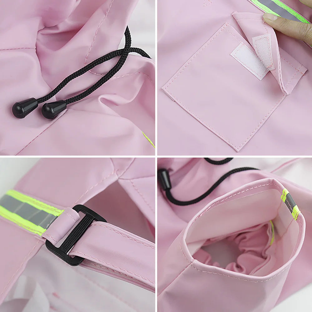Hooded Waterproof Dog Raincoat