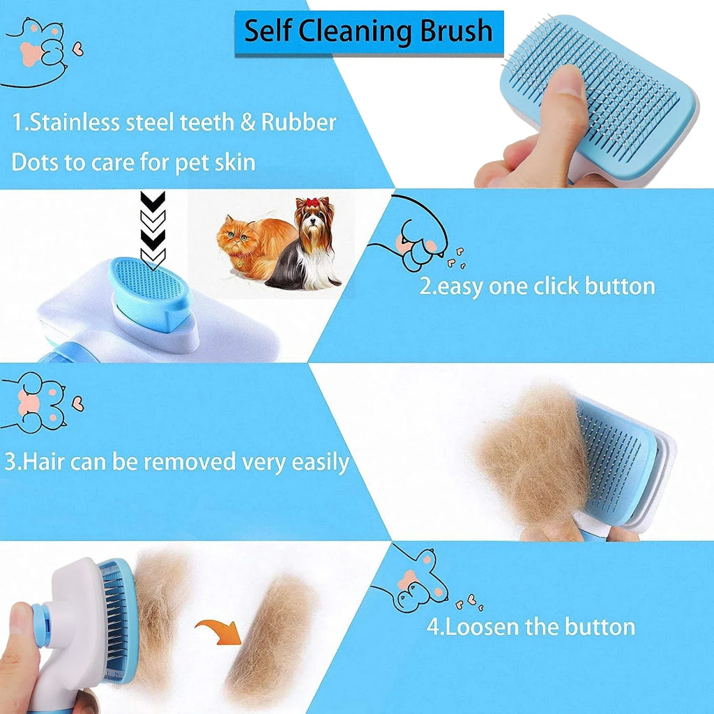 Pet Grooming Hair Remover Brush