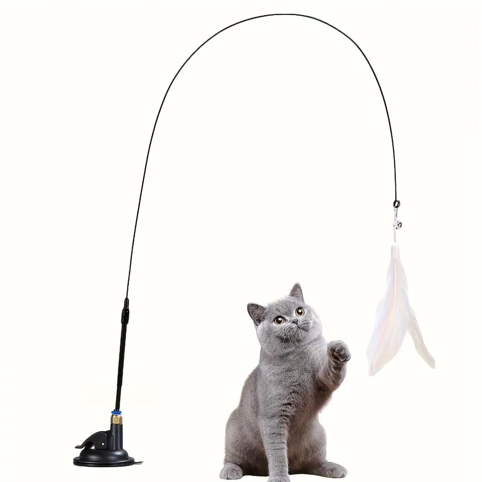 Hands-Free Interactive Cat Teaser & Feather Wand