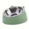 Elevated Tilted Stainless Steel Cat Food & Water Bowl