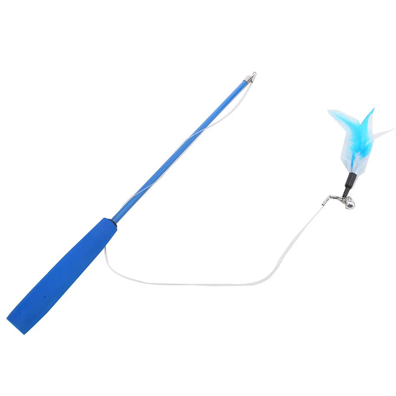 3-Tier Telescopic Kitty Wand – Extendable Fishing Pole Toy for Active Play and Exercise