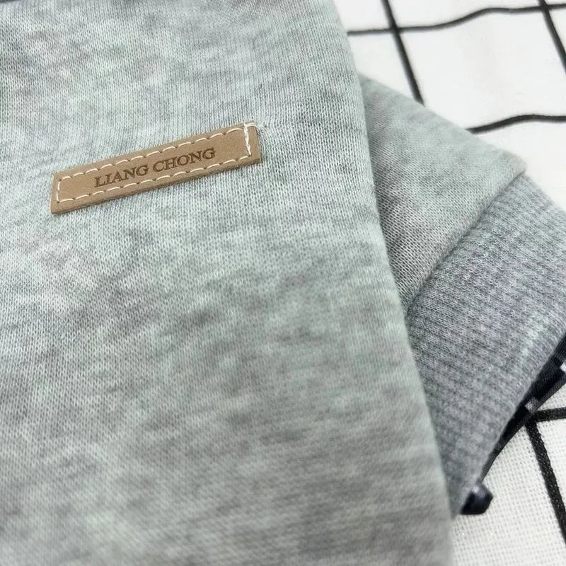 Classic Plaid Dog Shirt with Patchwork Detail