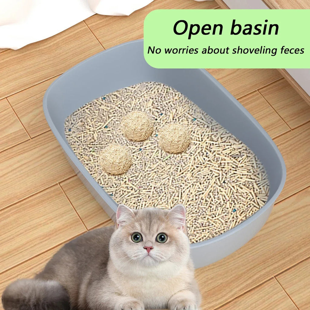 High-Side Cat Litter Box with Scoop