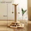 2-in-1 Cat Scratching Post & Play Turntable
