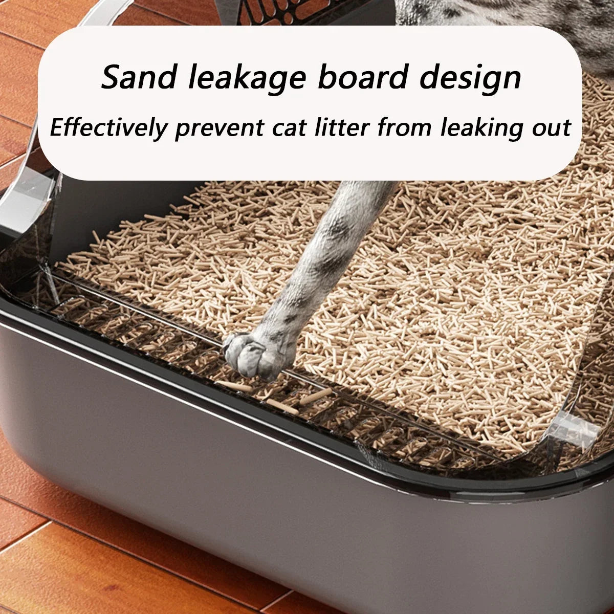 High-Side Cat Litter Box with Scoop