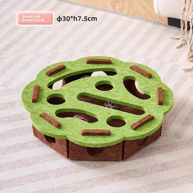 Felt Cat Exercise & Hunting Puzzle Toy