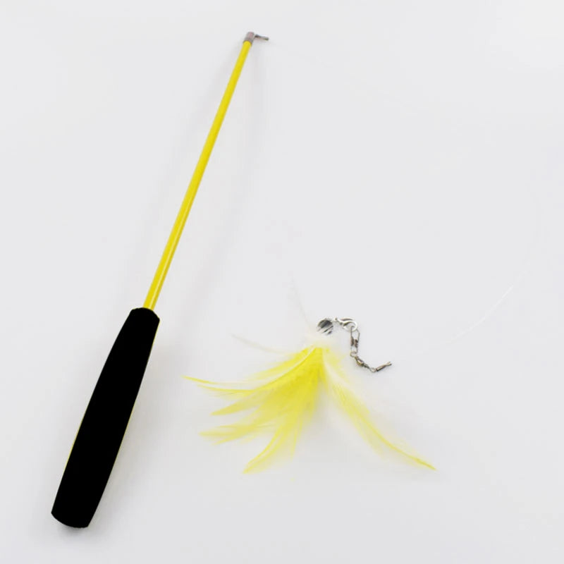 3-Tier Telescopic Kitty Wand – Extendable Fishing Pole Toy for Active Play and Exercise