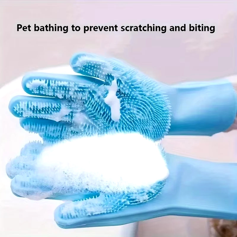 Silicone Pet Grooming & Bathing Gloves