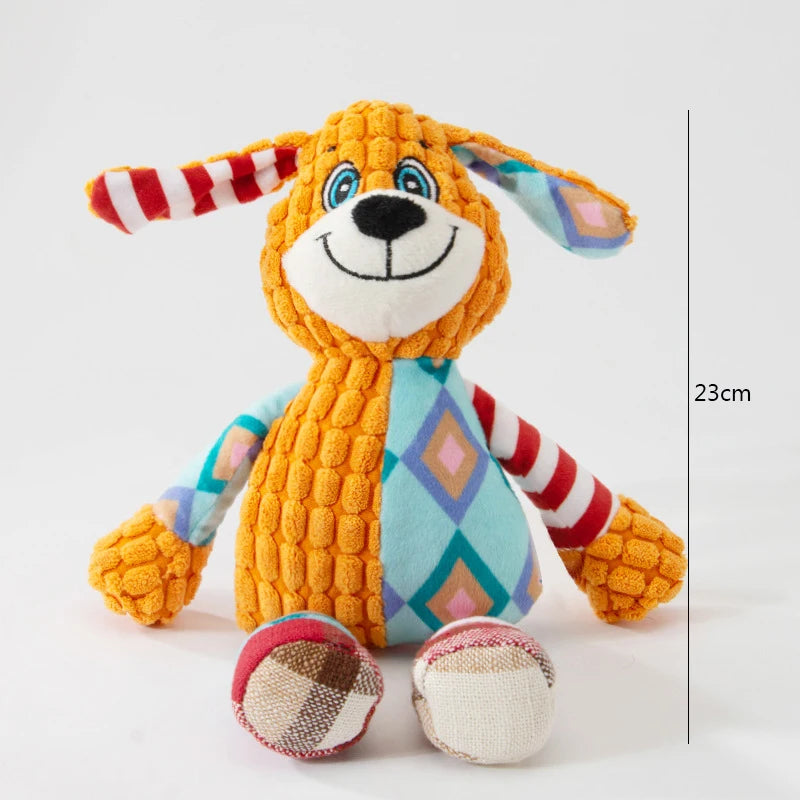 Durable Squeaky Dog Chew – Interactive Plush for Teeth Cleaning