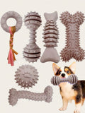 4-Piece Durable Rubber Dog Toy Set