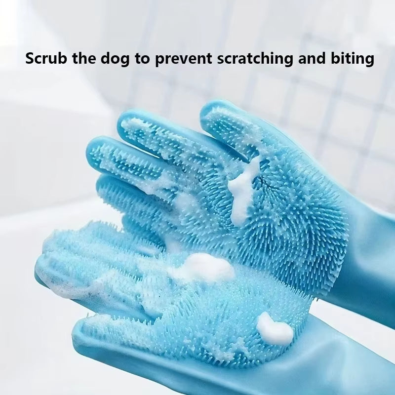 Silicone Pet Grooming & Bathing Gloves
