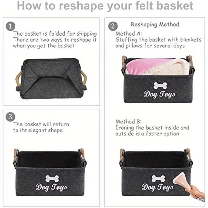 Storage Basket for Dog Toys