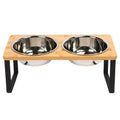 Elevated Wooden Pet Bowl Stand